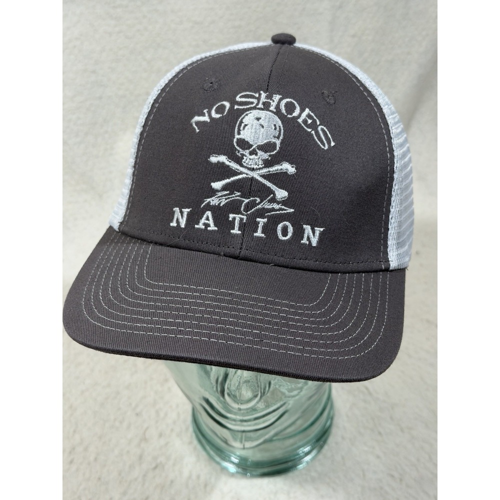 Kenny Chesney Embroidered Signature No Shoes Nation Skull Trucker Hat Western